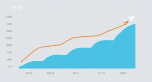 Line graph showing sales growth from social media marketing in Ghana