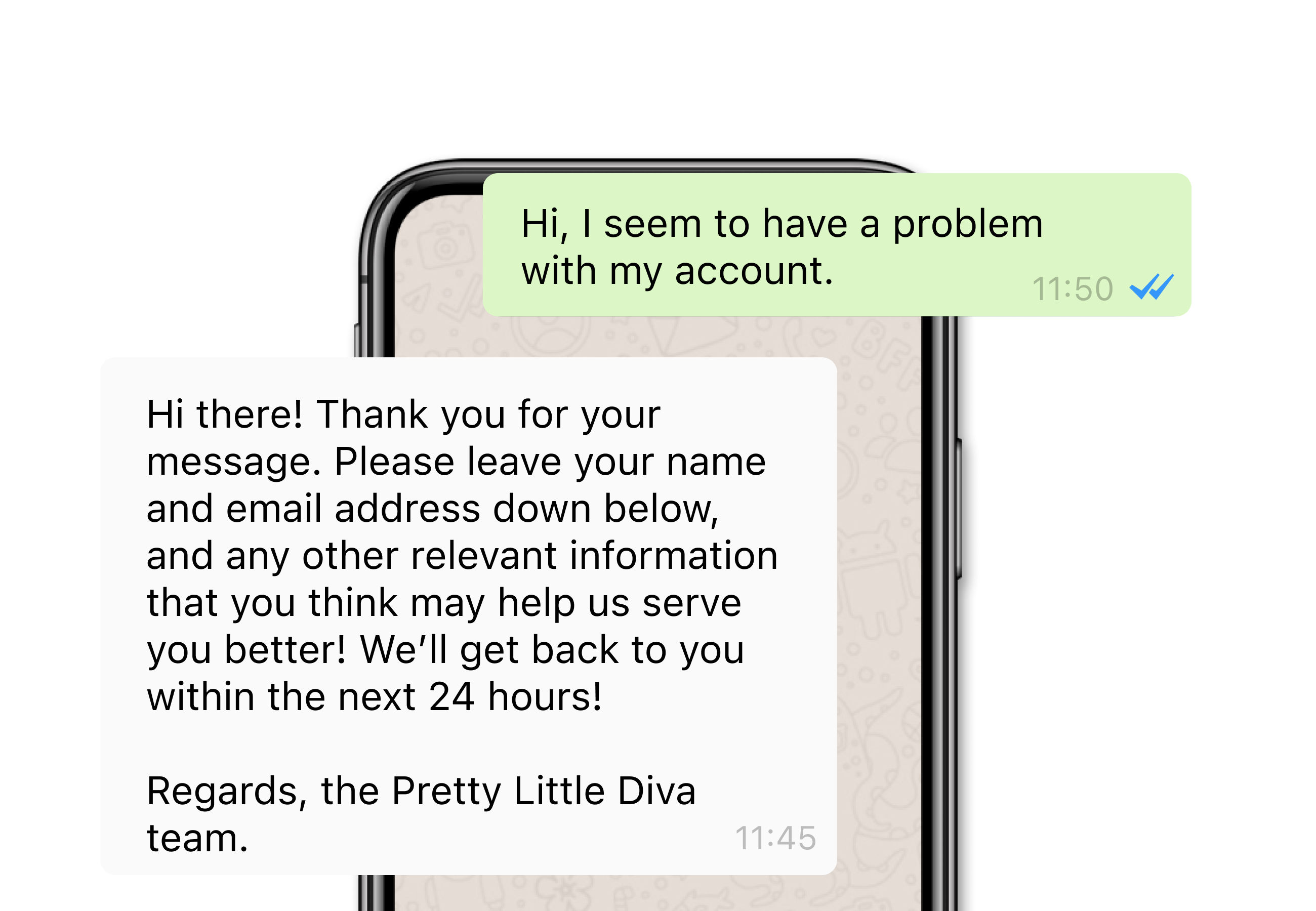 example of effective online marketing WhatsApp business.