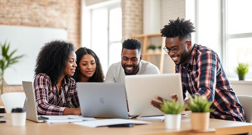 Cradle Premier Network team executing social media marketing campaign for Ghana client.