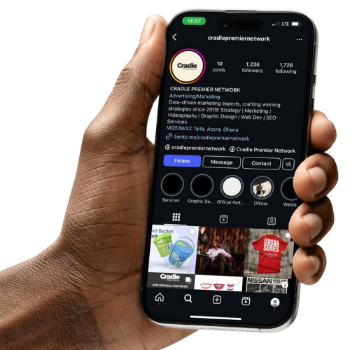 An image of an Instagram page displayed.