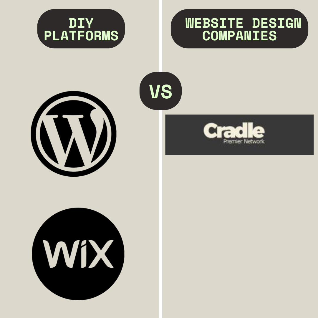 Comparison between DIY platforms and professional website design companies in Ghana like Cradle Premier Network