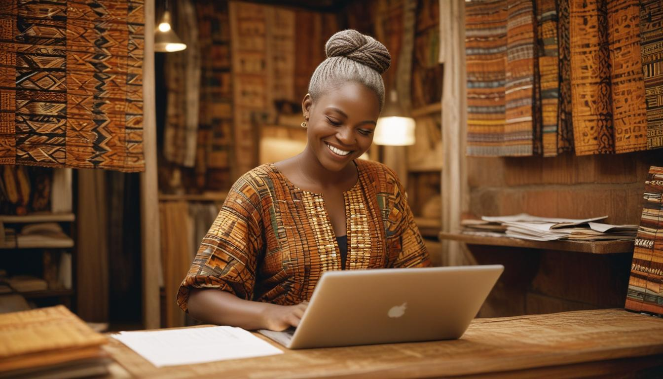 Ghanaian entrepreneur using digital tools to grow business online