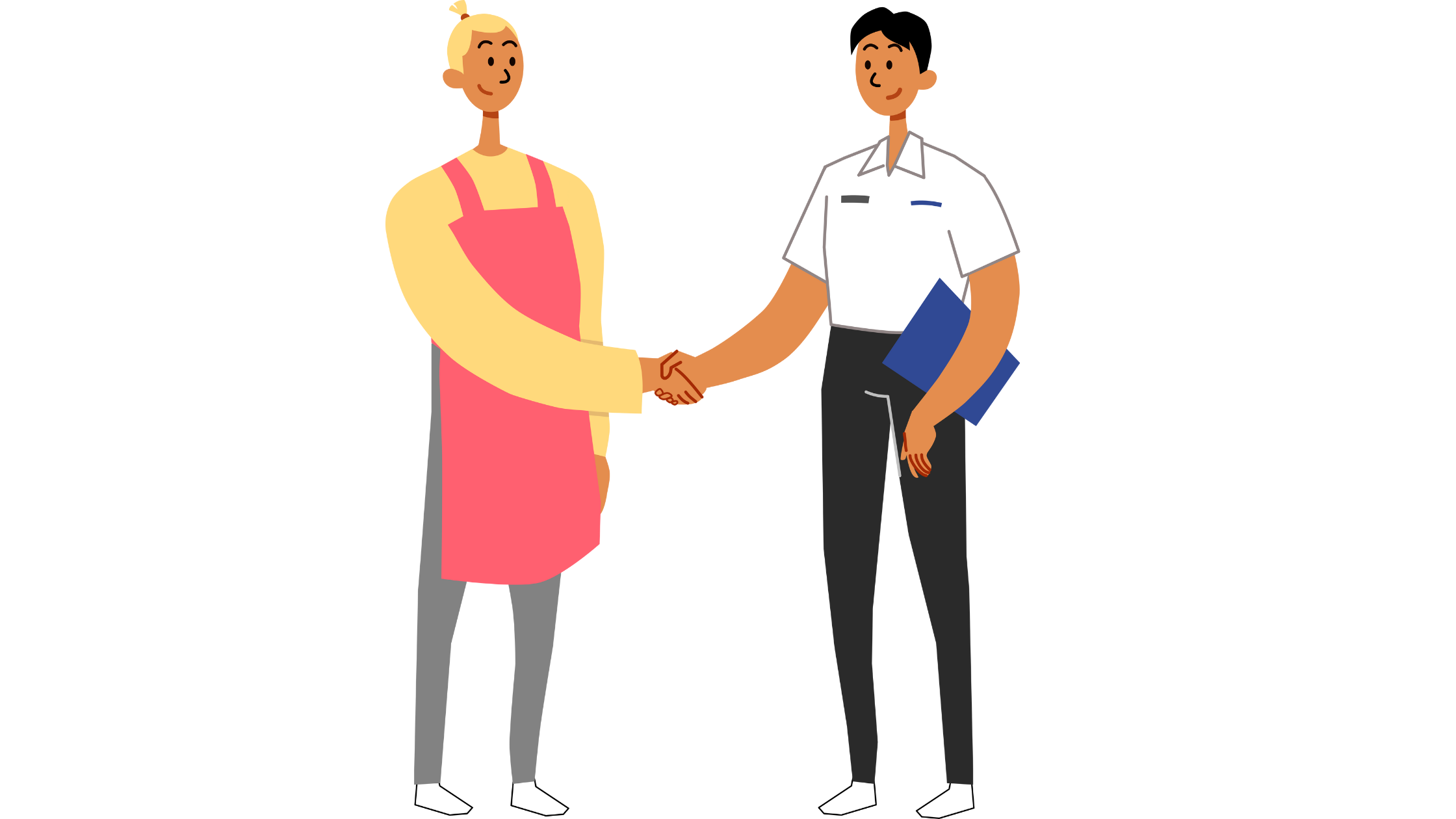 Entrepreneurs forming a business partnership
