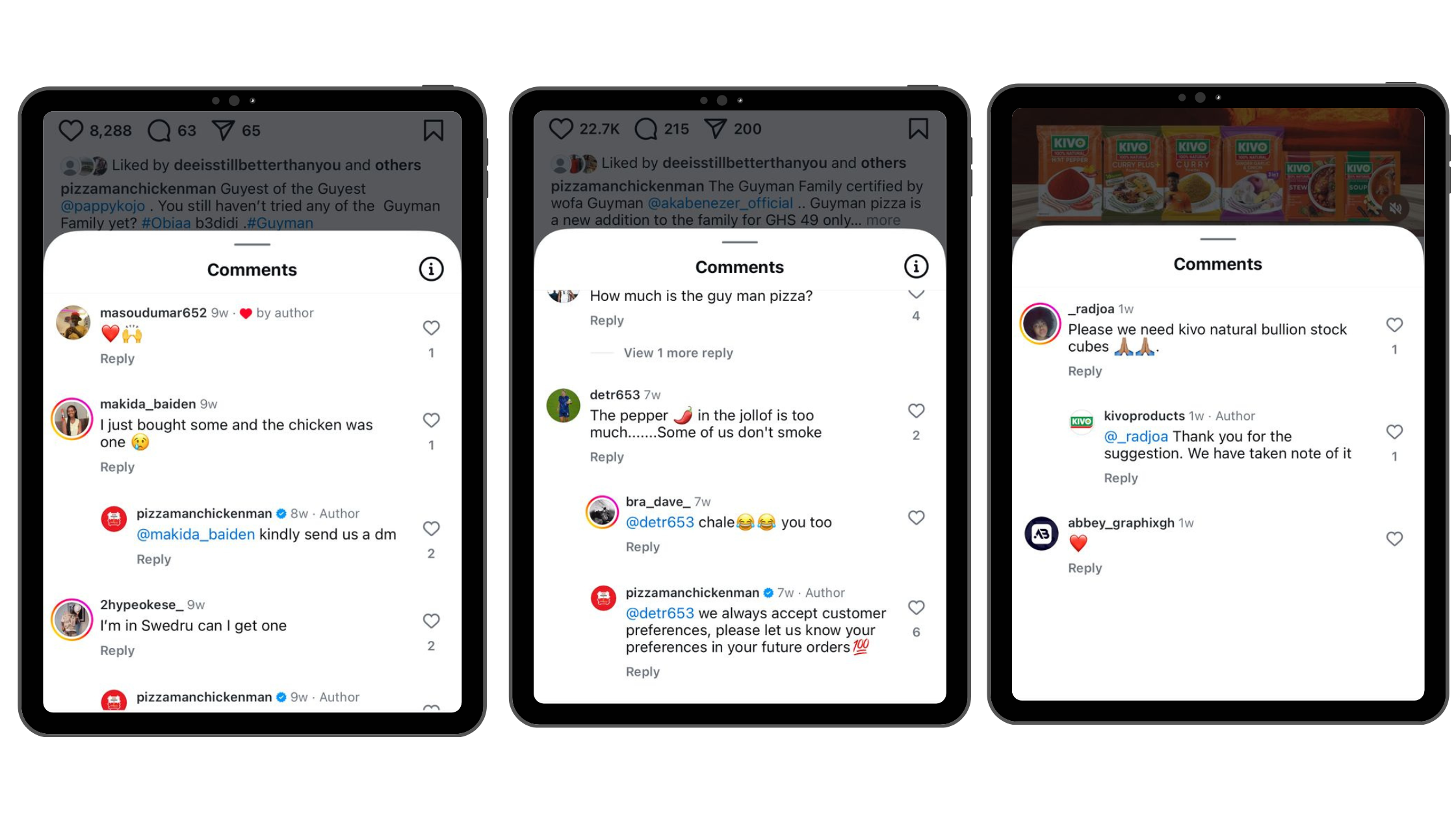 Different types of negative social media comments shown in a stylized comment section