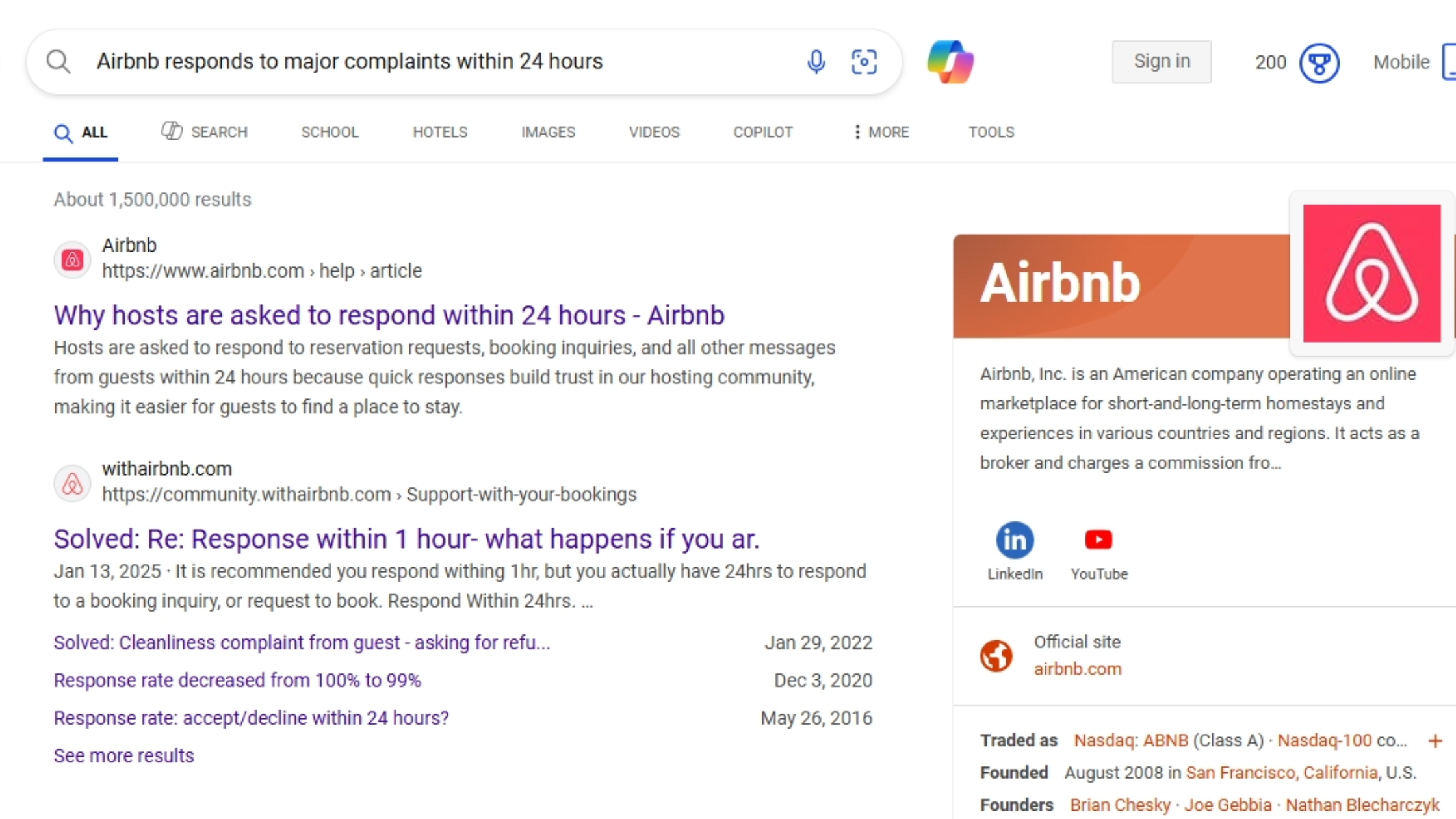 Airbnb handled negative social media comments effectively