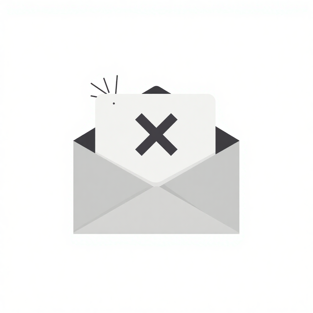 Illustration of an email bouncing back to sender, representing a hard bounce in email marketing